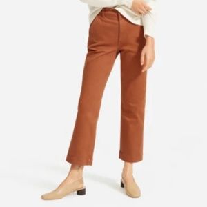 Everlane Straight Leg Crop Pant, Cocoa Brown, Sz. 8